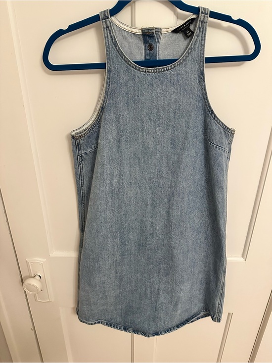 Lucky Brand Dresses & Skirts - Lucky Brand Mini Jumper Dress Button Back XS Y2K Light Wash